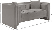 Everett 67" Chenille Fabric Upholstered Loveseat in Grey - 44068Grey-L