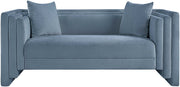 Everett 67" Chenille Fabric Upholstered Loveseat in Light Blue - 44068LtBlu-L