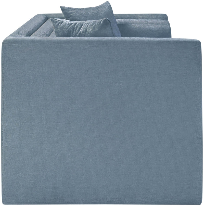 Everett 67" Chenille Fabric Upholstered Loveseat in Light Blue - 44068LtBlu-L