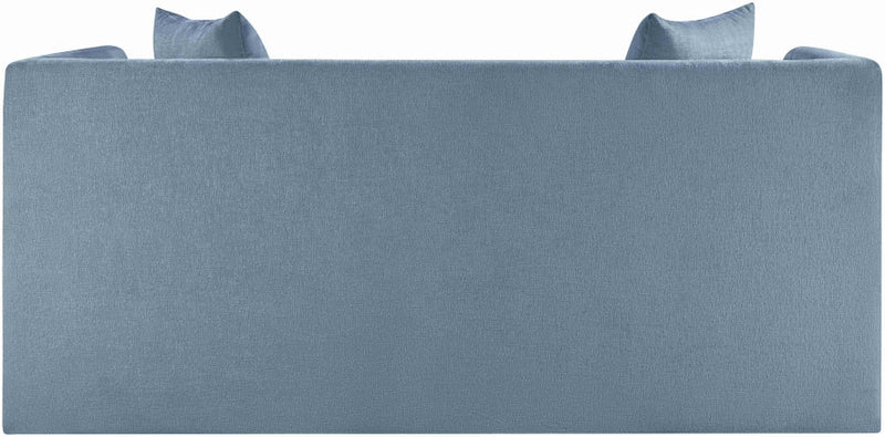 Everett 67" Chenille Fabric Upholstered Loveseat in Light Blue - 44068LtBlu-L