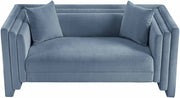 Everett 67" Chenille Fabric Upholstered Loveseat in Light Blue - 44068LtBlu-L