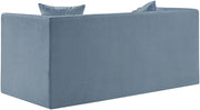 Everett 67" Chenille Fabric Upholstered Loveseat in Light Blue - 44068LtBlu-L