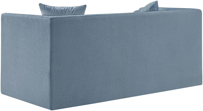 Everett 67" Chenille Fabric Upholstered Loveseat in Light Blue - 44068LtBlu-L