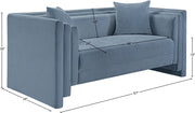 Everett 67" Chenille Fabric Upholstered Loveseat in Light Blue - 44068LtBlu-L