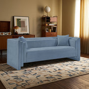 Everett 67" Chenille Fabric Upholstered Loveseat in Light Blue - 44068LtBlu-L