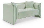 Everett 67" Chenille Fabric Upholstered Loveseat in Mint - 44068Mint-L