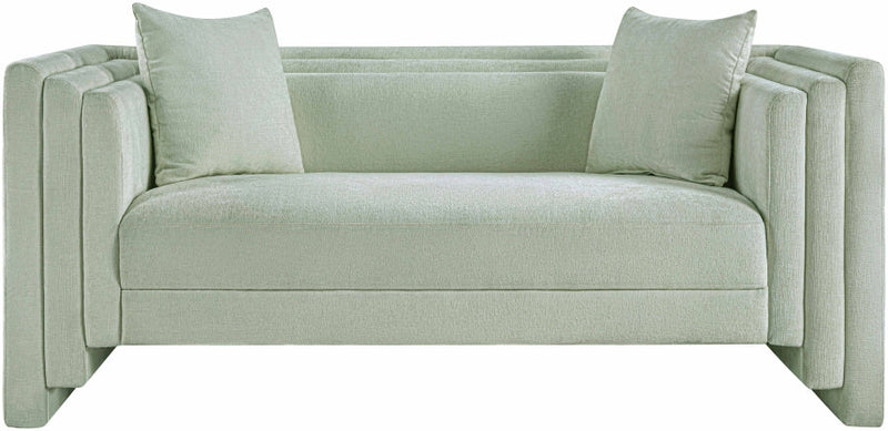 Everett 67" Chenille Fabric Upholstered Loveseat in Mint - 44068Mint-L