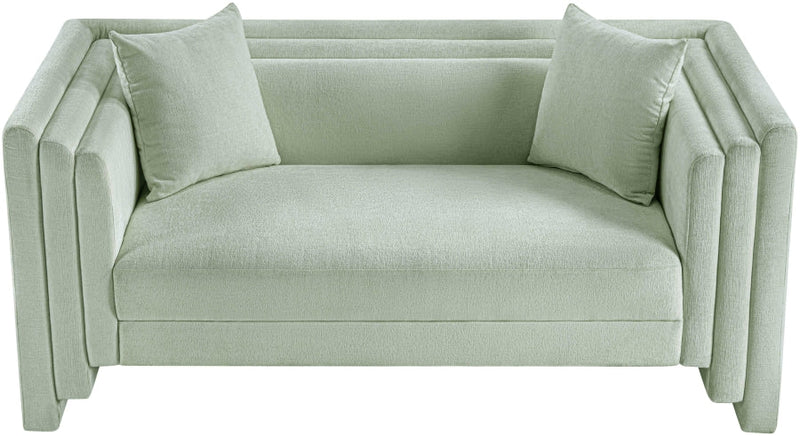 Everett 67" Chenille Fabric Upholstered Loveseat in Mint - 44068Mint-L