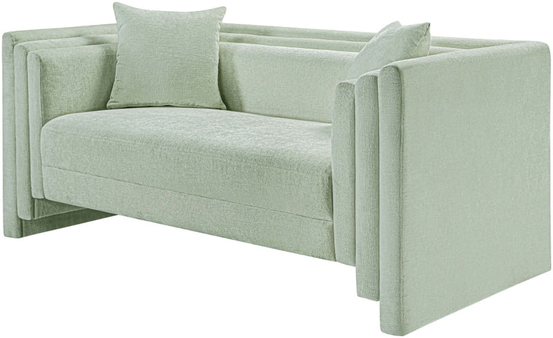 Everett 67" Chenille Fabric Upholstered Loveseat in Mint - 44068Mint-L
