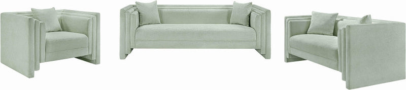 Everett 67" Chenille Fabric Upholstered Loveseat in Mint - 44068Mint-L