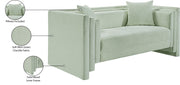 Everett 67" Chenille Fabric Upholstered Loveseat in Mint - 44068Mint-L