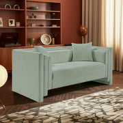 Everett 67" Chenille Fabric Upholstered Loveseat in Mint - 44068Mint-L