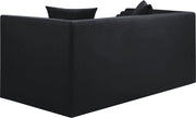 Everett 67" Vegan Leather Upholstered Loveseat in Black - 44067Black-L