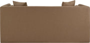 Everett 67" Vegan Leather Upholstered Loveseat in Brown - 44067Brown-L