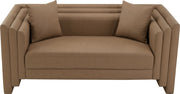Everett 67" Vegan Leather Upholstered Loveseat in Brown - 44067Brown-L
