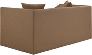 Everett 67" Vegan Leather Upholstered Loveseat in Brown - 44067Brown-L