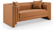 Everett 67" Vegan Leather Upholstered Loveseat in Cognac - 44067Cognac-L