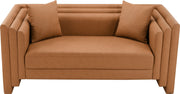 Everett 67" Vegan Leather Upholstered Loveseat in Cognac - 44067Cognac-L
