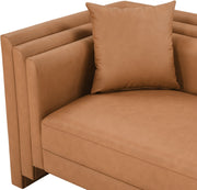 Everett 67" Vegan Leather Upholstered Loveseat in Cognac - 44067Cognac-L