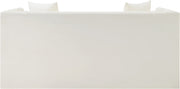 Everett 67" Vegan Leather Upholstered Loveseat in Cream - 44067Cream-L