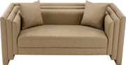 Everett 67" Vegan Leather Upholstered Loveseat in Natural - 44067Tan-L