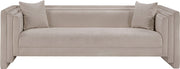 Everett 88.5" Chenille Fabric Upholstered Sofa in Beige - 44068Beige-S
