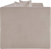 Everett 88.5" Chenille Fabric Upholstered Sofa in Beige - 44068Beige-S