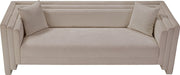Everett 88.5" Chenille Fabric Upholstered Sofa in Beige - 44068Beige-S