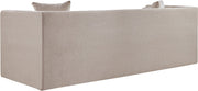 Everett 88.5" Chenille Fabric Upholstered Sofa in Beige - 44068Beige-S