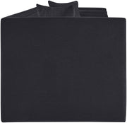 Everett 88.5" Chenille Fabric Upholstered Sofa in Black - 44068Black-S