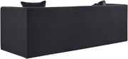 Everett 88.5" Chenille Fabric Upholstered Sofa in Black - 44068Black-S