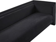 Everett 88.5" Chenille Fabric Upholstered Sofa in Black - 44068Black-S