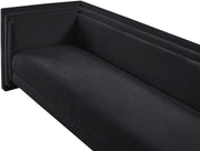 Everett 88.5" Chenille Fabric Upholstered Sofa in Black - 44068Black-S