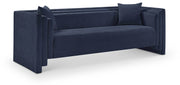 Everett 88.5" Chenille Fabric Upholstered Sofa in Blue - 44068Navy-S