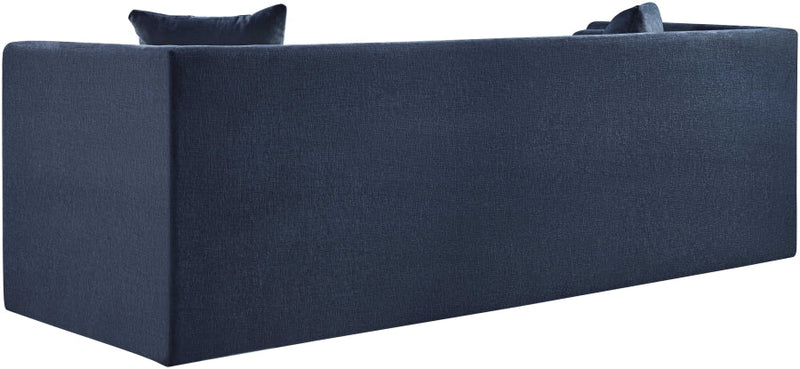Everett 88.5" Chenille Fabric Upholstered Sofa in Blue - 44068Navy-S