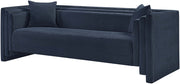 Everett 88.5" Chenille Fabric Upholstered Sofa in Blue - 44068Navy-S