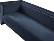 Everett 88.5" Chenille Fabric Upholstered Sofa in Blue - 44068Navy-S