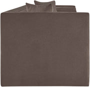 Everett 88.5" Chenille Fabric Upholstered Sofa in Brown - 44068Brown-S