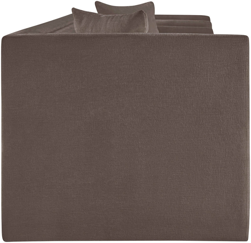 Everett 88.5" Chenille Fabric Upholstered Sofa in Brown - 44068Brown-S