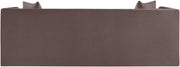 Everett 88.5" Chenille Fabric Upholstered Sofa in Brown - 44068Brown-S