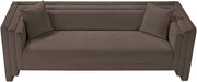 Everett 88.5" Chenille Fabric Upholstered Sofa in Brown - 44068Brown-S