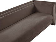 Everett 88.5" Chenille Fabric Upholstered Sofa in Brown - 44068Brown-S