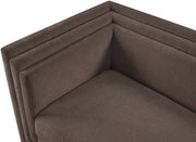 Everett 88.5" Chenille Fabric Upholstered Sofa in Brown - 44068Brown-S