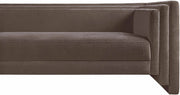 Everett 88.5" Chenille Fabric Upholstered Sofa in Brown - 44068Brown-S