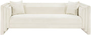 Everett 88.5" Chenille Fabric Upholstered Sofa in Cream - 44068Cream-S
