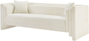 Everett 88.5" Chenille Fabric Upholstered Sofa in Cream - 44068Cream-S