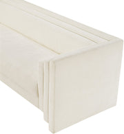 Everett 88.5" Chenille Fabric Upholstered Sofa in Cream - 44068Cream-S