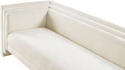 Everett 88.5" Chenille Fabric Upholstered Sofa in Cream - 44068Cream-S