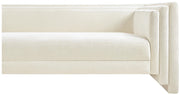 Everett 88.5" Chenille Fabric Upholstered Sofa in Cream - 44068Cream-S