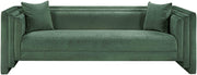 Everett 88.5" Chenille Fabric Upholstered Sofa in Green - 44068Green-S